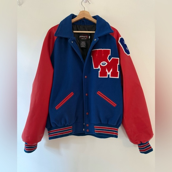 Vintage Red and Blue Washington WM #66 Preppy Varsity Letterman’s Jacket size XL - Picture 1 of 8
